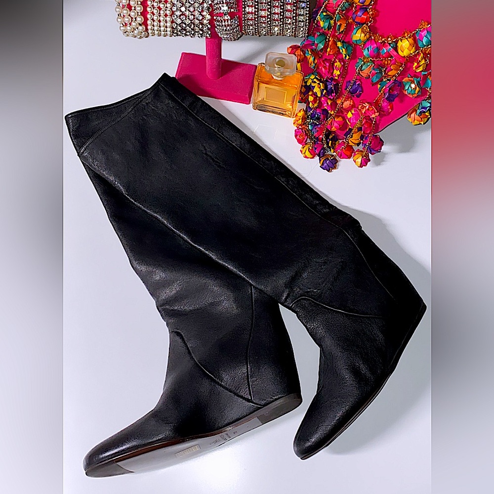 Knee High Hidden Wedge Lanvin Boots